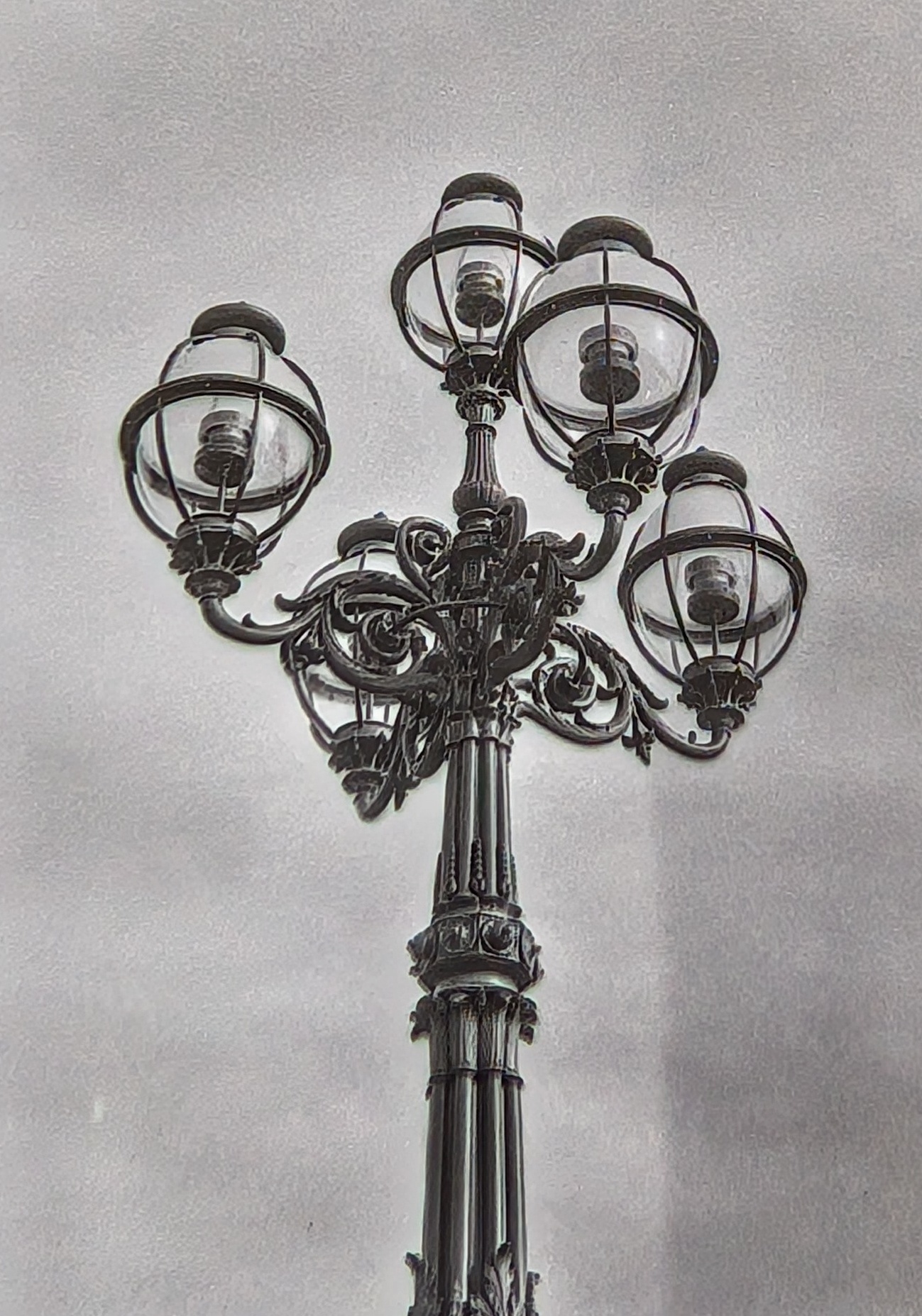 A candelaber set against the sky