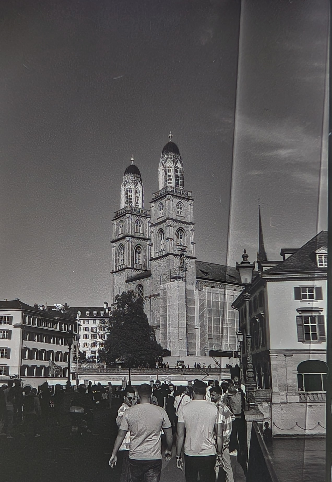 Grossmünster with its iconic towers in Zurich